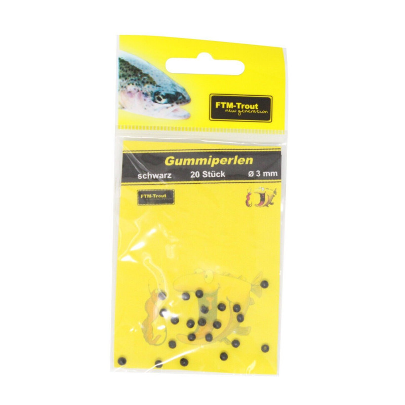 FTM Gummiperlen Schwarz 20 Stück 4-10mm Perlen Angeln Perlen Knotenschutz FTM Gummiperlen Schwarz 20 Stück 4-10mm Perlen Angeln Perlen Knotenschutz