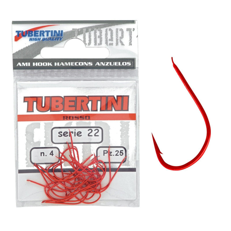 Tubertini FTM TFT Serie 22 Haken ROT Bienenmadenhaken Größen 4 5 6 7 8 9 10 Tubertini FTM TFT Serie 22 Haken ROT Bienenmadenhaken Größen 4 5 6 7 8 9 10