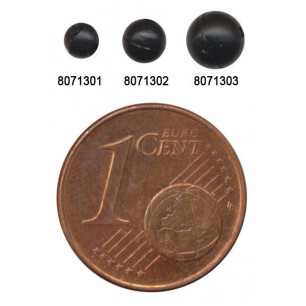 FTM Gummiperlen Schwarz 20 Stück 4-10mm Perlen Angeln Perlen Knotenschutz