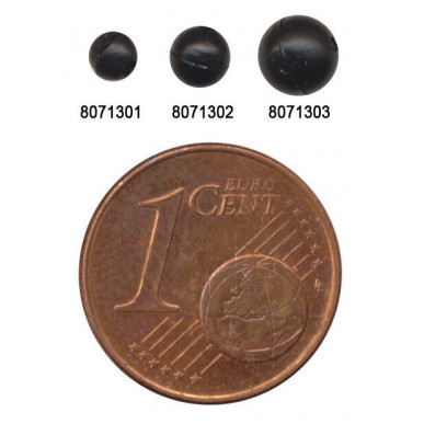 FTM Gummiperlen Schwarz 20 Stück 4-10mm Perlen Angeln Perlen Knotenschutz