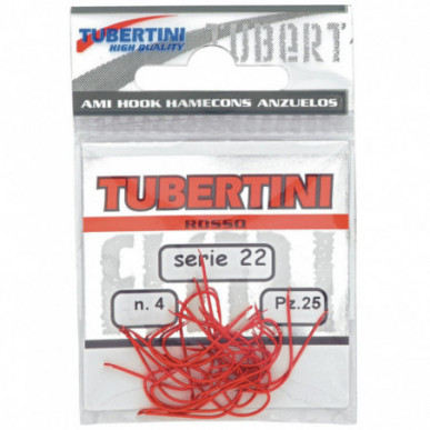 Tubertini FTM TFT Serie 22 Haken ROT Bienenmadenhaken Größen 4 5 6 7 8 9 10