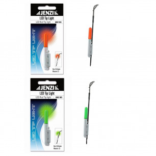 JENZI LED Knicklicht Tip Light Bissanzeiger Nachtangeln Rod Rute Hell Rot Grün