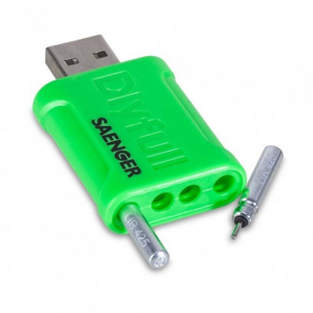 SAENGER USB Ladegerät inkl. 2 Wiederaufladbare Stabbatterien CR 425 3V LED sänge