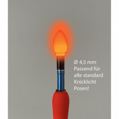 JENZI LED Knicklicht Tip-Light Bissanzeiger Nachtangeln Rot Grün Smart Batterie