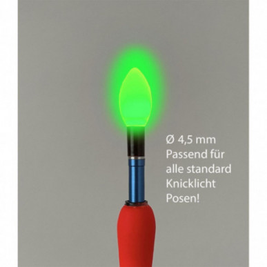 JENZI LED Knicklicht Tip-Light Bissanzeiger Nachtangeln Rot Grün Smart Batterie
