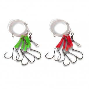 AQUANTIC Rotbarsch-System mit Circle Hook 6m, Rotbarsch-Vorfach 6/0 oder 8/0