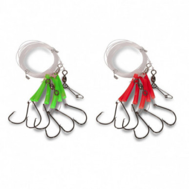 AQUANTIC Rotbarsch-System mit Circle Hook 6m, Rotbarsch-Vorfach 6/0 oder 8/0