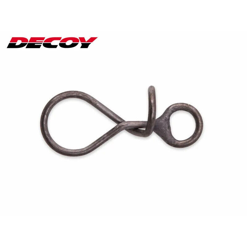 Decoy Spiral Snap Gr.0 1 2 Matt Black 6 Stück Schnellwechsel Snaps Wirbel Barsch