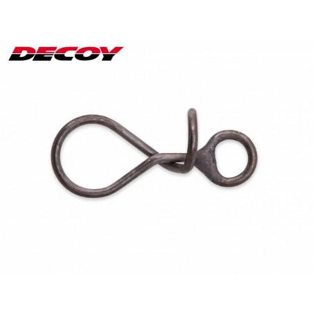 Decoy Spiral Snap Gr.0 1 2 Matt Black 6 Stück Schnellwechsel Snaps Wirbel Barsch