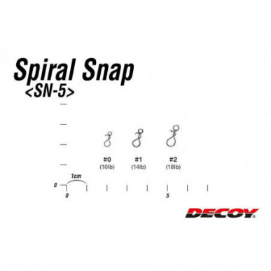 Decoy Spiral Snap Gr.0 1 2 Matt Black 6 Stück Schnellwechsel Snaps Wirbel Barsch