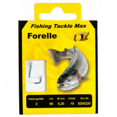 FTM Forellen Haken Blau gebunden 90cm alle Größen Trout Hook Forellenhaken