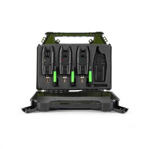 Korum Kbi-R 3-Rod Alarm Presentation Set Bissanzeigerset Funkset Bite-Alarm