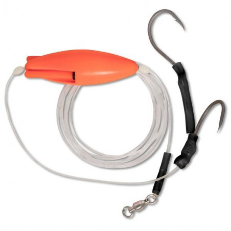 Black Cat Rig´s Fertigvorfächer Waller Vorfach Wels Rig Dead Bait Worm River