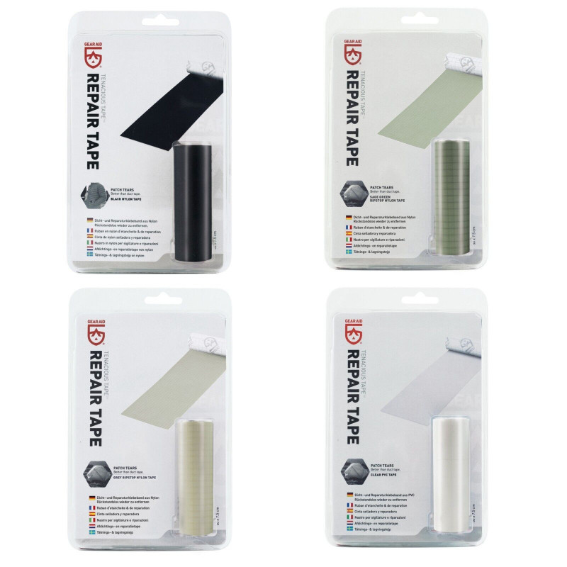 Gear Aid Tenacious Repair Tape transparent black Reparaturband Nylon Zelte Gear Aid Tenacious Repair Tape transparent black Reparaturband Nylon Zelte