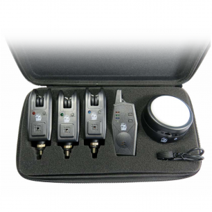 Behr RedCarp N-Funkbissanzeiger-Set mit Zeltlampe 3+1 Bissanzeiger LED Alarm