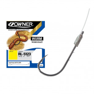 Owner Wurmhaken Haken RL 5123 gebundene Wurm Haken Vorfach Forelle Barsch Brasse