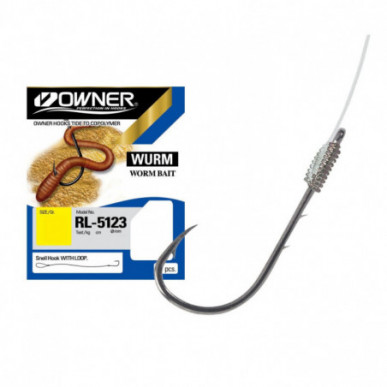 Owner Wurmhaken Haken RL 5123 gebundene Wurm Haken Vorfach Forelle Barsch Brasse