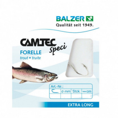 Balzer Camtec Speci Forellenhaken Vorfach Forellen Haken Sbiro Rot Silber Trout
