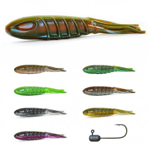 NAYS BLLT 35 Tube Gummifisch Zander Barsch Finesse Kunstköder Köder Jigkopf Head