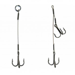 Behr Stinger 7x7 Stahlvorfach Angsthaken Drilling Raubfisch System Vorfach Haken