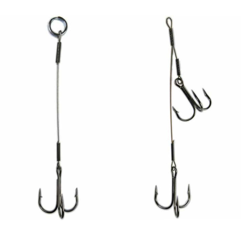 Behr Stinger 7x7 Stahlvorfach Angsthaken Drilling Raubfisch System Vorfach Haken