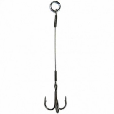 Behr Stinger 7x7 Stahlvorfach Angsthaken Drilling Raubfisch System Vorfach Haken