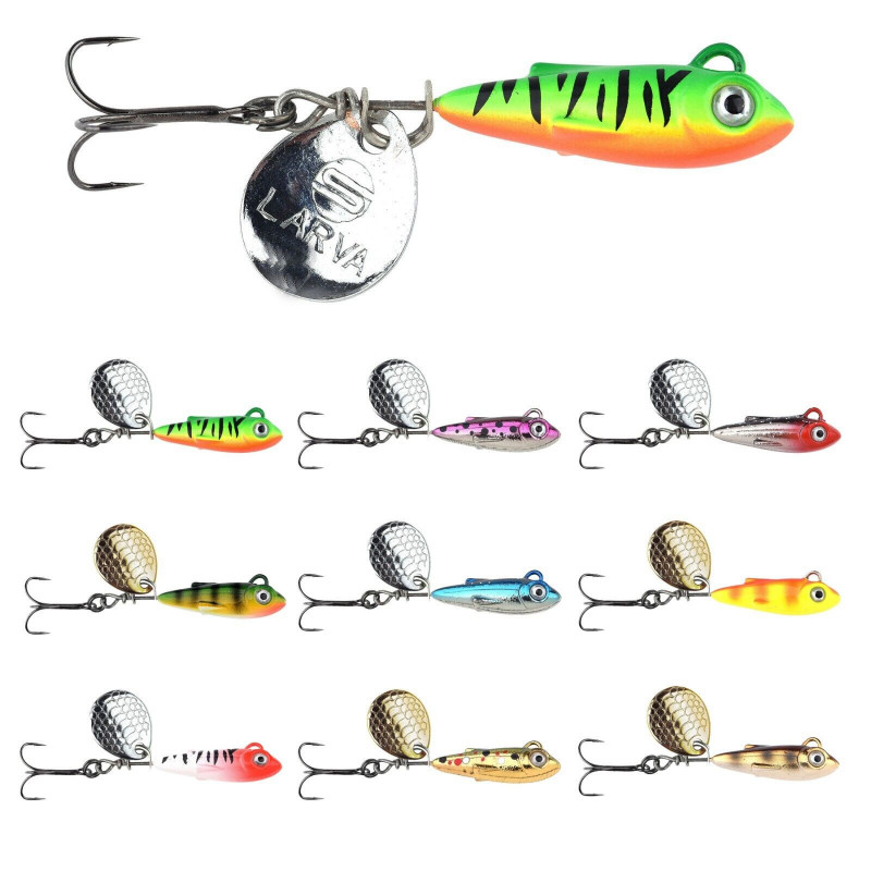 Spro Larva Micro Tailspin Jig Spinner Drilling 6g 3,5cm Firetiger Spin Barsch