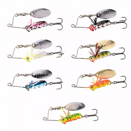 Spro Larva S-Bait Spinnerbait 3,5cm 5g Larve Drilling Gamakatsu Barsch Forelle