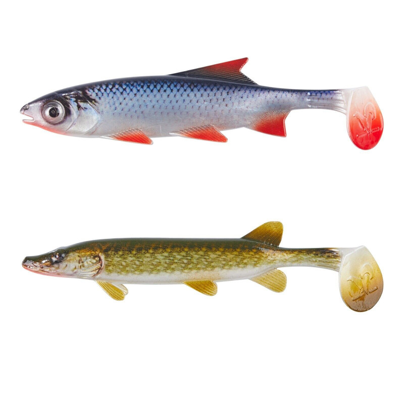 Balzer Shirasu Clone Shad Pike Roach 6,5cm 9cm 12cm 15cm 18cm UV Hecht Gummi