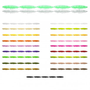 LIBRA LURES LARVA MULTI Forellenköder Softbait Gummiköder Set Käse 5x25mm Trout