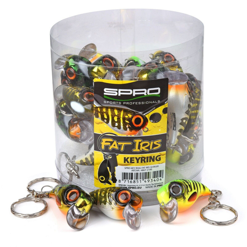 Spro Fat Iris Key Ring Schlüsselanhänger Fisch Barsch Geschenk Fischform