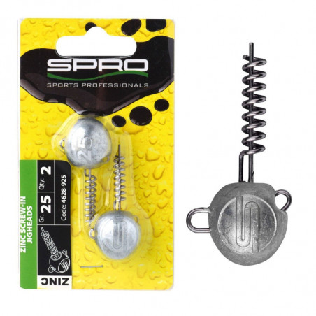 Spro Zinc Screw in Jigheads 5g - 25g Schraubköpfe Zink Bleifrei Gummifisch