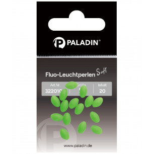 20 STÜCK Oval FLUO PERLEN Fluoreszierend  Leuchtperlen Soft Oval Beads Gummi