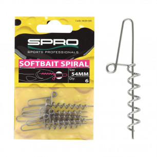 Spro Softbait Spiral 54mm Schraubspirale Gummifisch 6 Schraubköpfe Shad