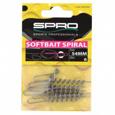 Spro Softbait Spiral 54mm Schraubspirale Gummifisch 6 Schraubköpfe Shad