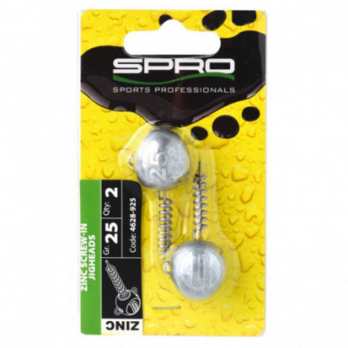 Spro Zinc Screw in Jigheads 5g - 25g Schraubköpfe Zink Bleifrei Gummifisch