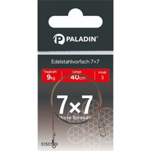 Paladin Edelstahlvorfach 7x7 40cm 70cm Hechtangeln Spinnfischen Hechtvorfach