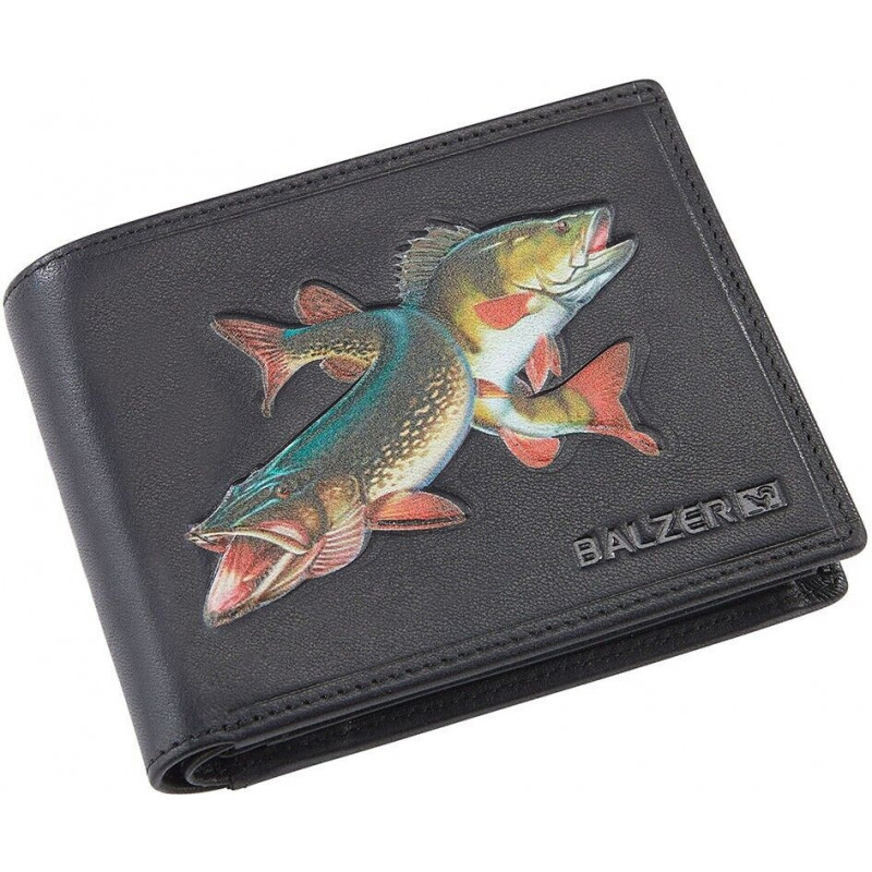 Balzer Leder Portemonnaie mit Fischmotiv Geldbörse 12x10x2cm Geldbeutel Angler Balzer Leder Portemonnaie mit Fischmotiv Geldbörse 12x10x2cm Geldbeutel Angler