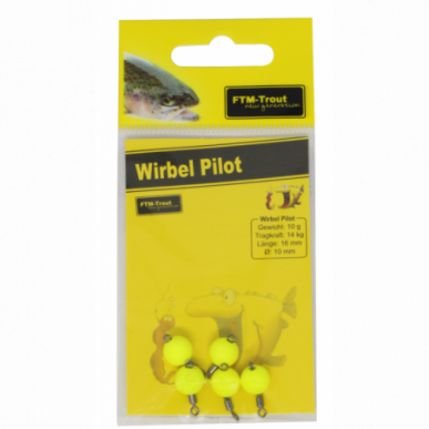 FTM Wirbel Piloten 10 mm Rot oder Gelb Schnurverbinder schwimmend Wirbel Pose