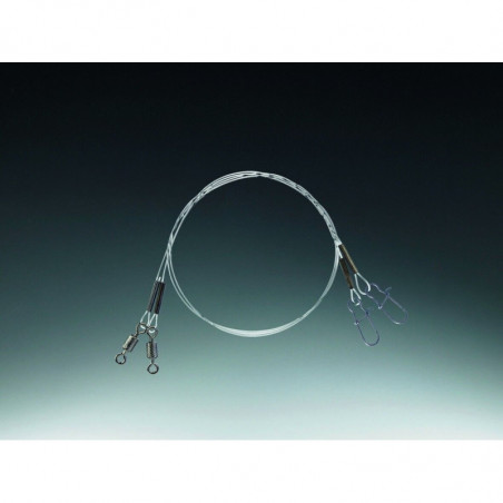 Balzer Shirasu Hardmono Vorfach mit Wirbel und Einhänger 2 Stück 30cm 50cm 11kg