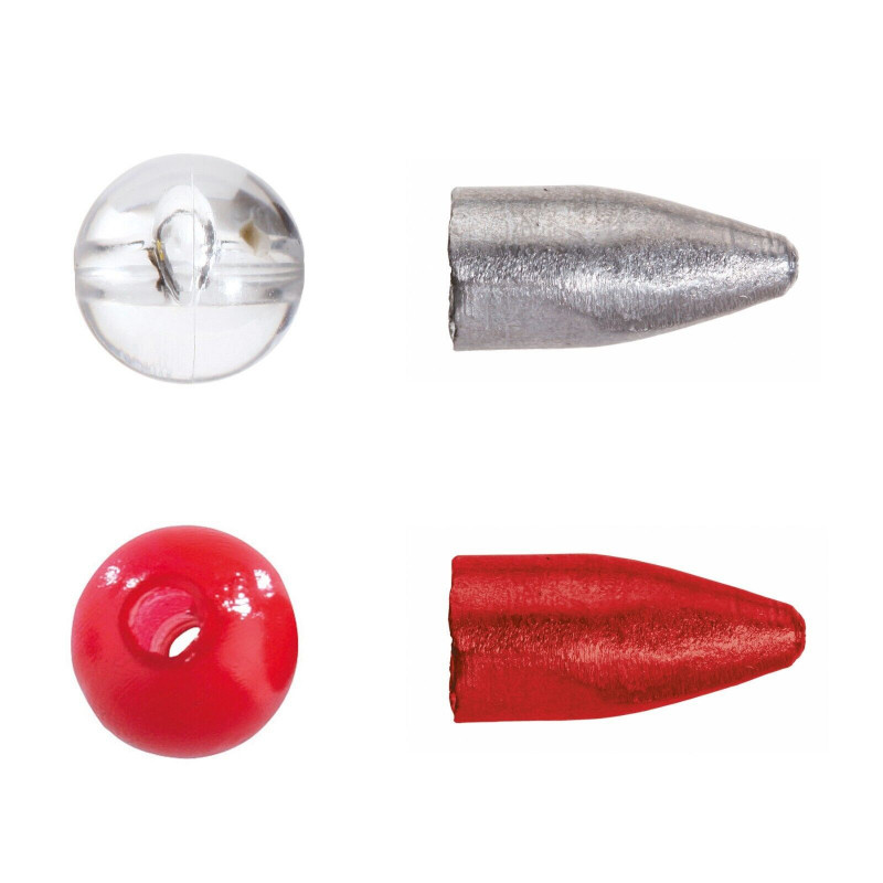 Balzer Shirasu Carolina Blei rote transparente Perle Patronenblei Bullet Texas