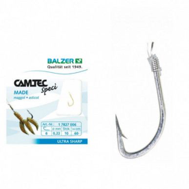 Camtec Speci Made Maden Haken 60cm Vorfach Rotauge Vorfachhaken Stipphaken