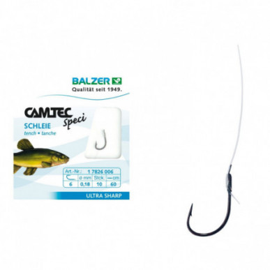 Camtec Speci Schleie 60cm Haken Vorfach Vorfachhaken Schlei Schwarz