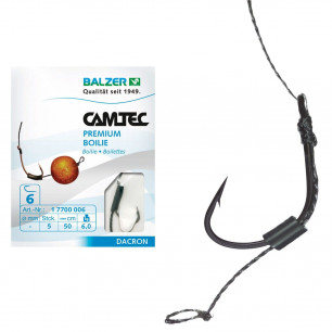 Balzer Camtec 50cm Premium Boilie Haken schwarz 5 Stück  1 2 4 6 Vorfach Karpfen