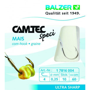 BALZER CAMTEC Speci Corn Gold Maishaken Mais Vorfachhaken Vorfach Haken gebunden