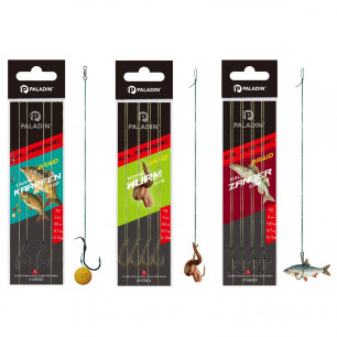 Paladin Karpfen Rig Boilie Haken Wurm Vorfach Zander Ryderhaken Handgebunden