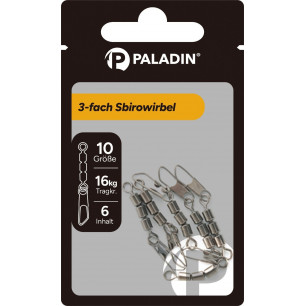 Paladin Spiro Dreifach Wirbel Karabiner Forelle Anti Schnurdrall Fisch Tönnchen