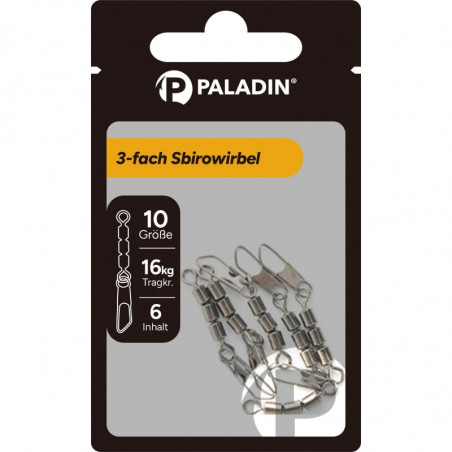 Paladin Spiro Dreifach Wirbel Karabiner Forelle Anti Schnurdrall Fisch Tönnchen