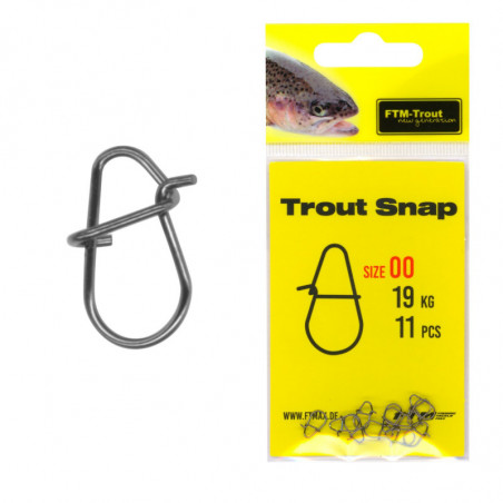 FTM Trout Snap Spoon Verbinder Wirbel Karabiner Forellenwirbel Forelle Gr 00