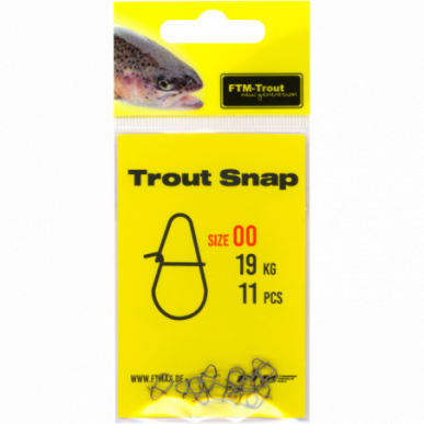 FTM Trout Snap Spoon Verbinder Wirbel Karabiner Forellenwirbel Forelle Gr 00